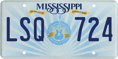 MS license plate LSQ724