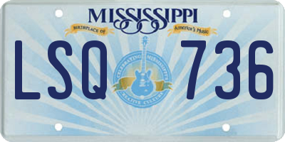 MS license plate LSQ736