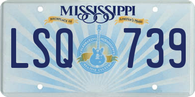 MS license plate LSQ739