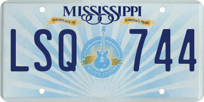 MS license plate LSQ744
