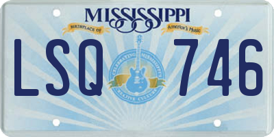 MS license plate LSQ746