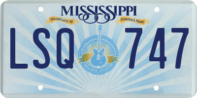 MS license plate LSQ747