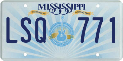 MS license plate LSQ771