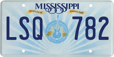 MS license plate LSQ782