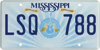 MS license plate LSQ788