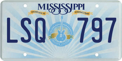 MS license plate LSQ797