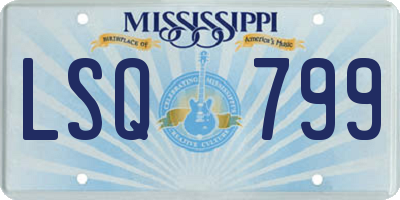 MS license plate LSQ799