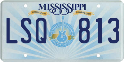 MS license plate LSQ813