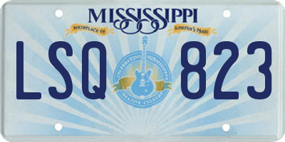 MS license plate LSQ823