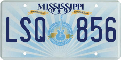 MS license plate LSQ856