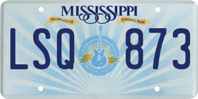 MS license plate LSQ873