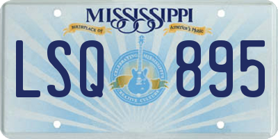 MS license plate LSQ895