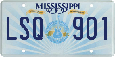 MS license plate LSQ901