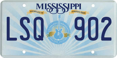 MS license plate LSQ902