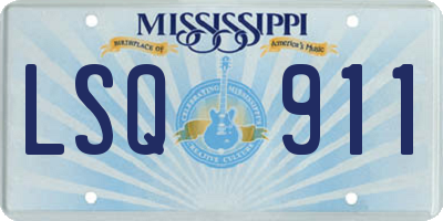 MS license plate LSQ911