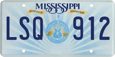 MS license plate LSQ912