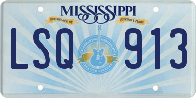 MS license plate LSQ913