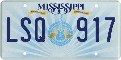 MS license plate LSQ917