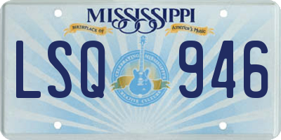 MS license plate LSQ946