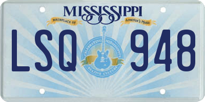 MS license plate LSQ948