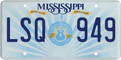 MS license plate LSQ949