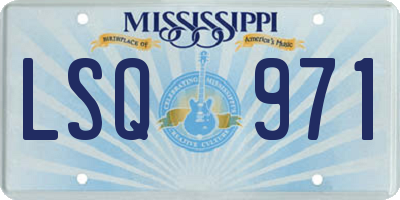 MS license plate LSQ971