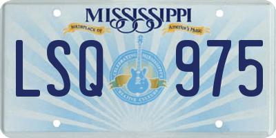 MS license plate LSQ975