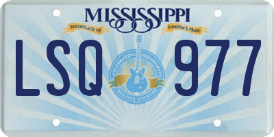 MS license plate LSQ977