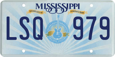 MS license plate LSQ979