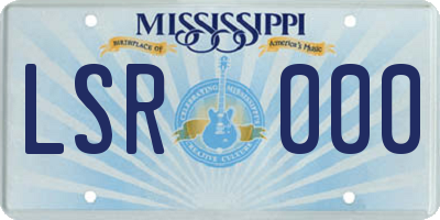 MS license plate LSR000