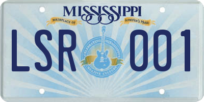 MS license plate LSR001