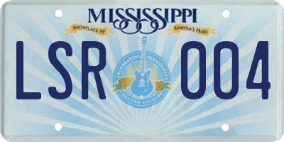MS license plate LSR004