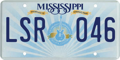 MS license plate LSR046
