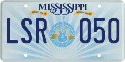 MS license plate LSR050