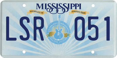 MS license plate LSR051