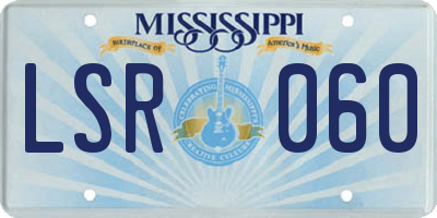 MS license plate LSR060