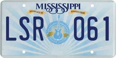 MS license plate LSR061