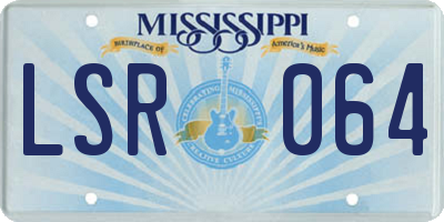 MS license plate LSR064
