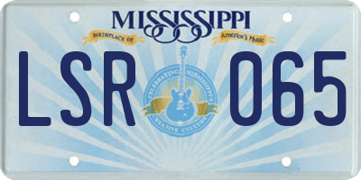 MS license plate LSR065