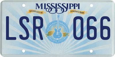 MS license plate LSR066