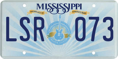 MS license plate LSR073