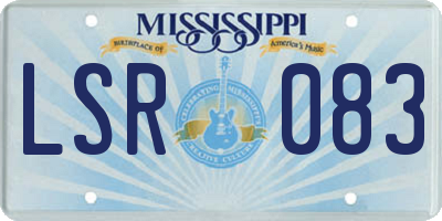 MS license plate LSR083