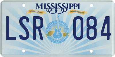 MS license plate LSR084