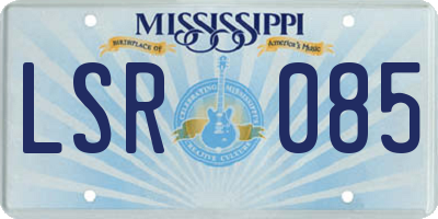 MS license plate LSR085