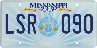 MS license plate LSR090