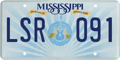 MS license plate LSR091