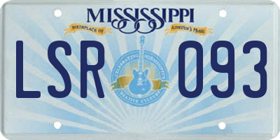 MS license plate LSR093