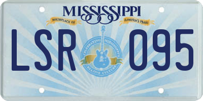 MS license plate LSR095