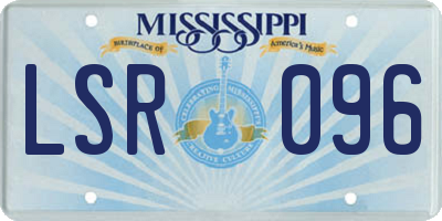 MS license plate LSR096