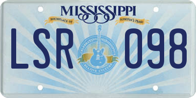 MS license plate LSR098